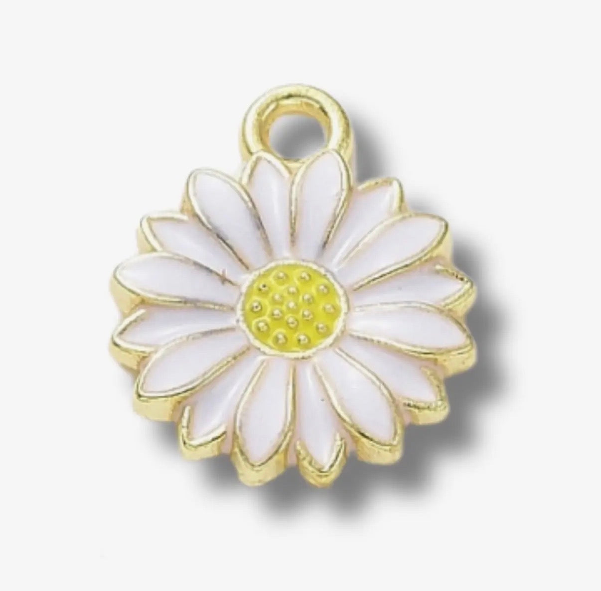 Enamel Daisy Charm