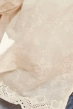 Short Sleeve Top/Scalloped Trim