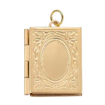 Gold Book Style Locket