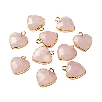 Rose Quartz Heart Charm