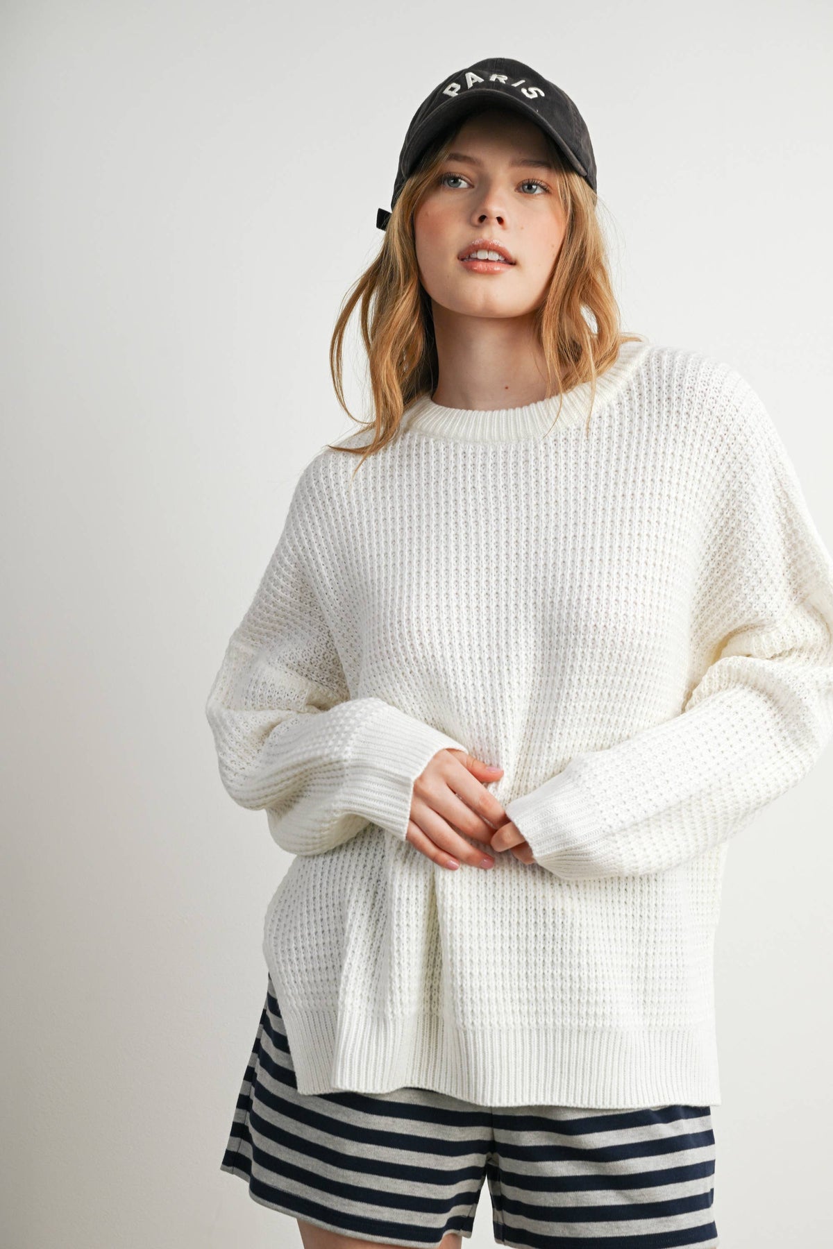 Round-Neck Classic Long Sleeve Top - BMW7782: OLIVE /