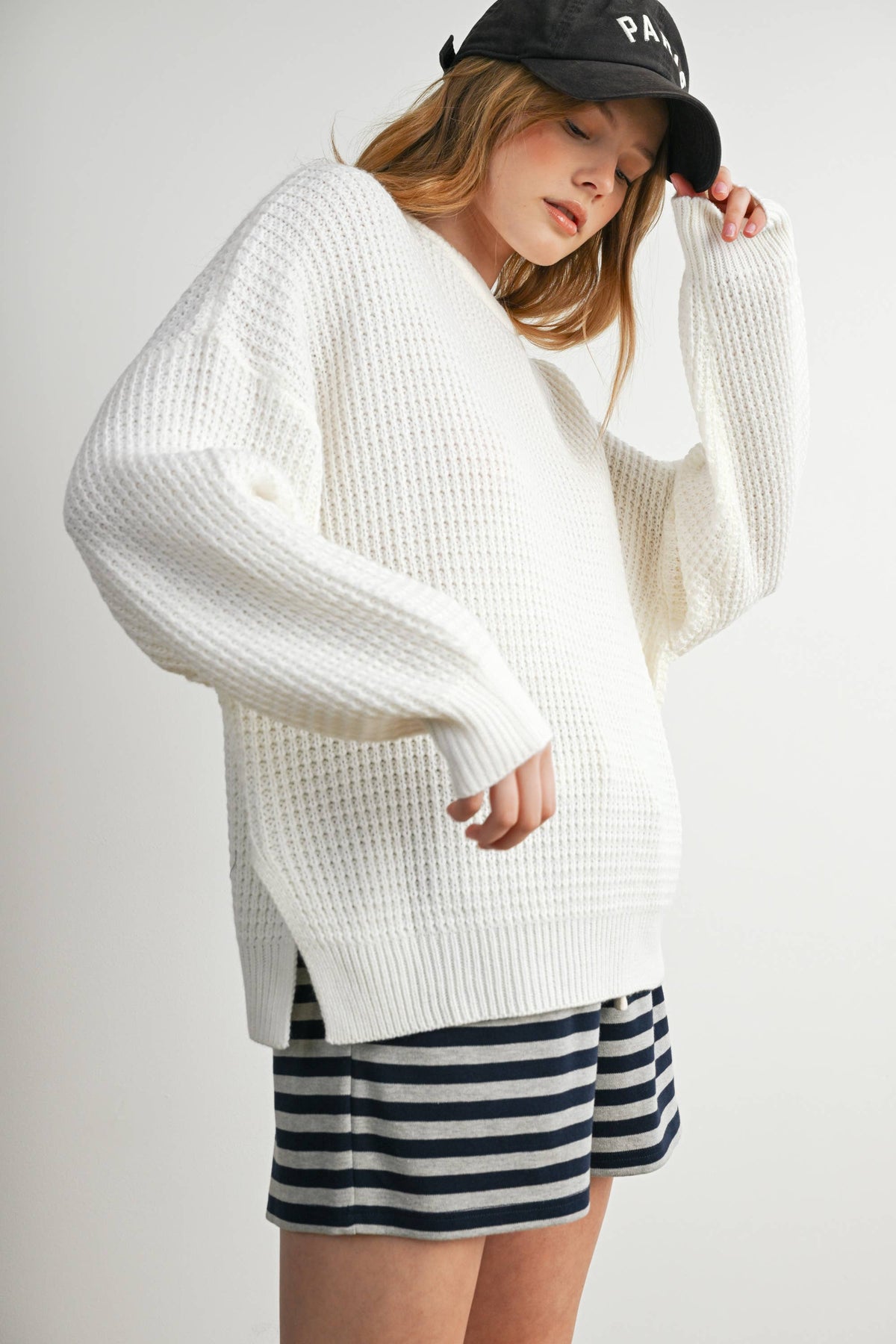 Round-Neck Classic Long Sleeve Top - BMW7782: OLIVE /