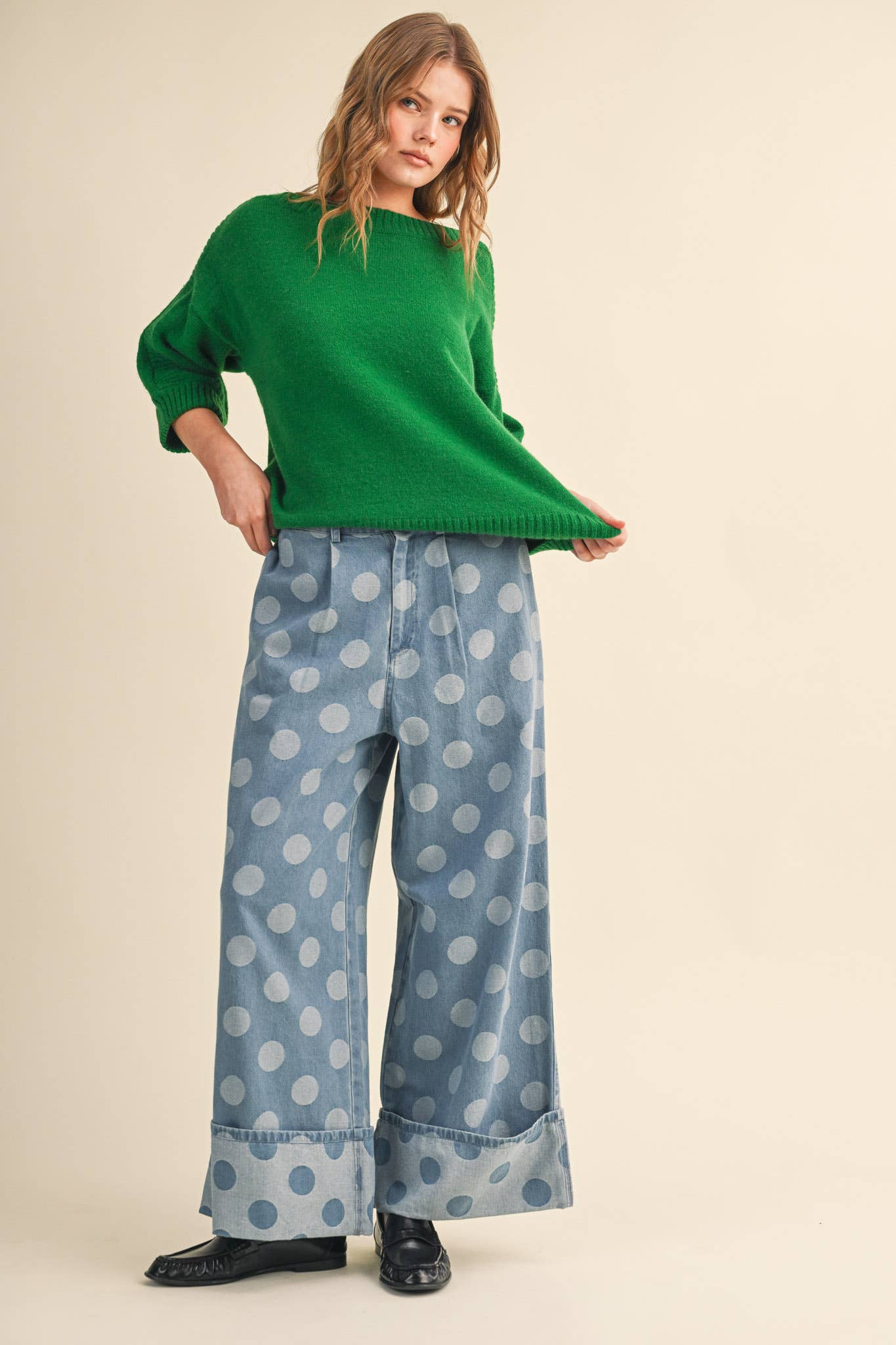 RIBBED DETAIL BOAT NECK SWEATER MSW11465: CLOUD DANCER / L