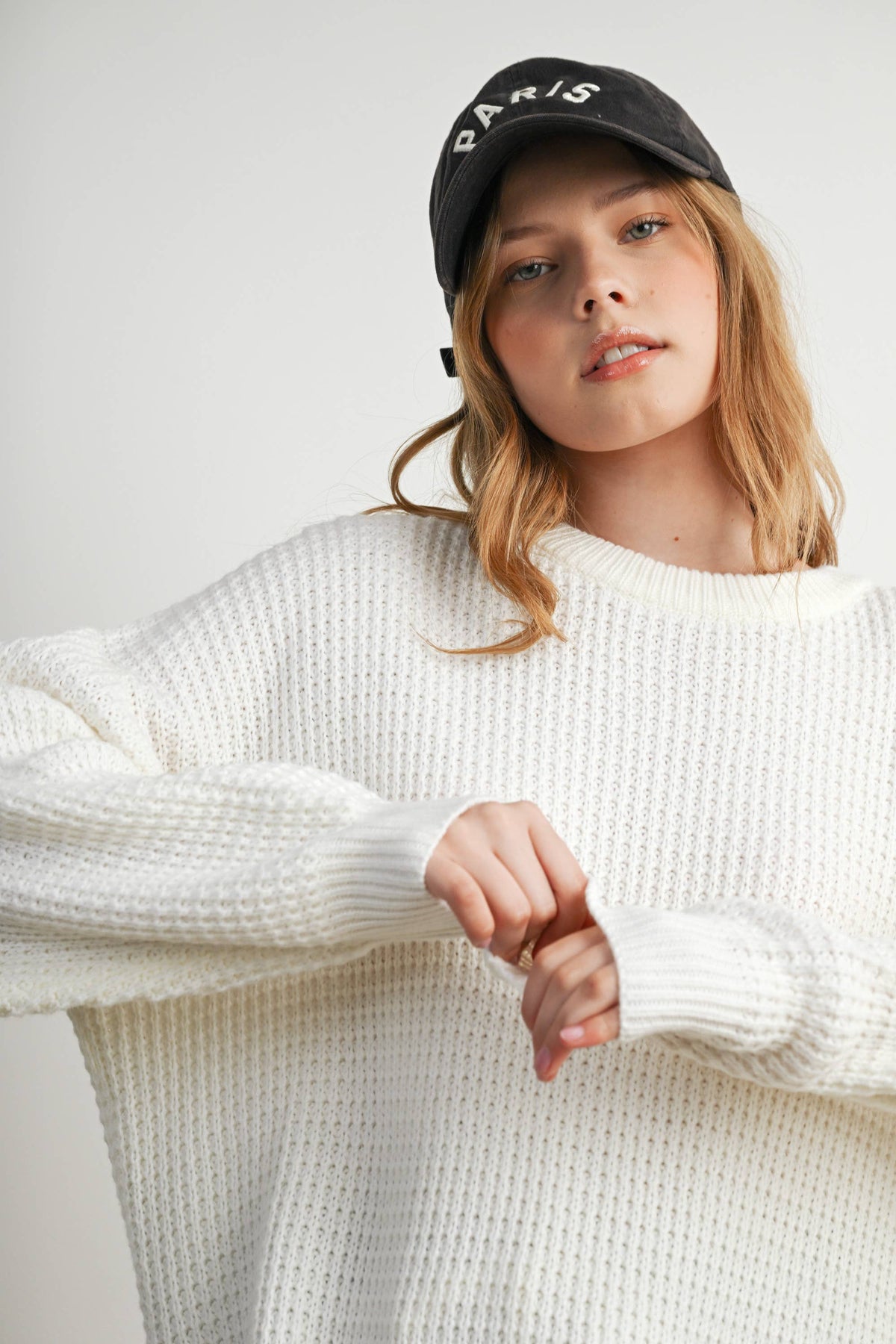 Round-Neck Classic Long Sleeve Top - BMW7782: OLIVE /