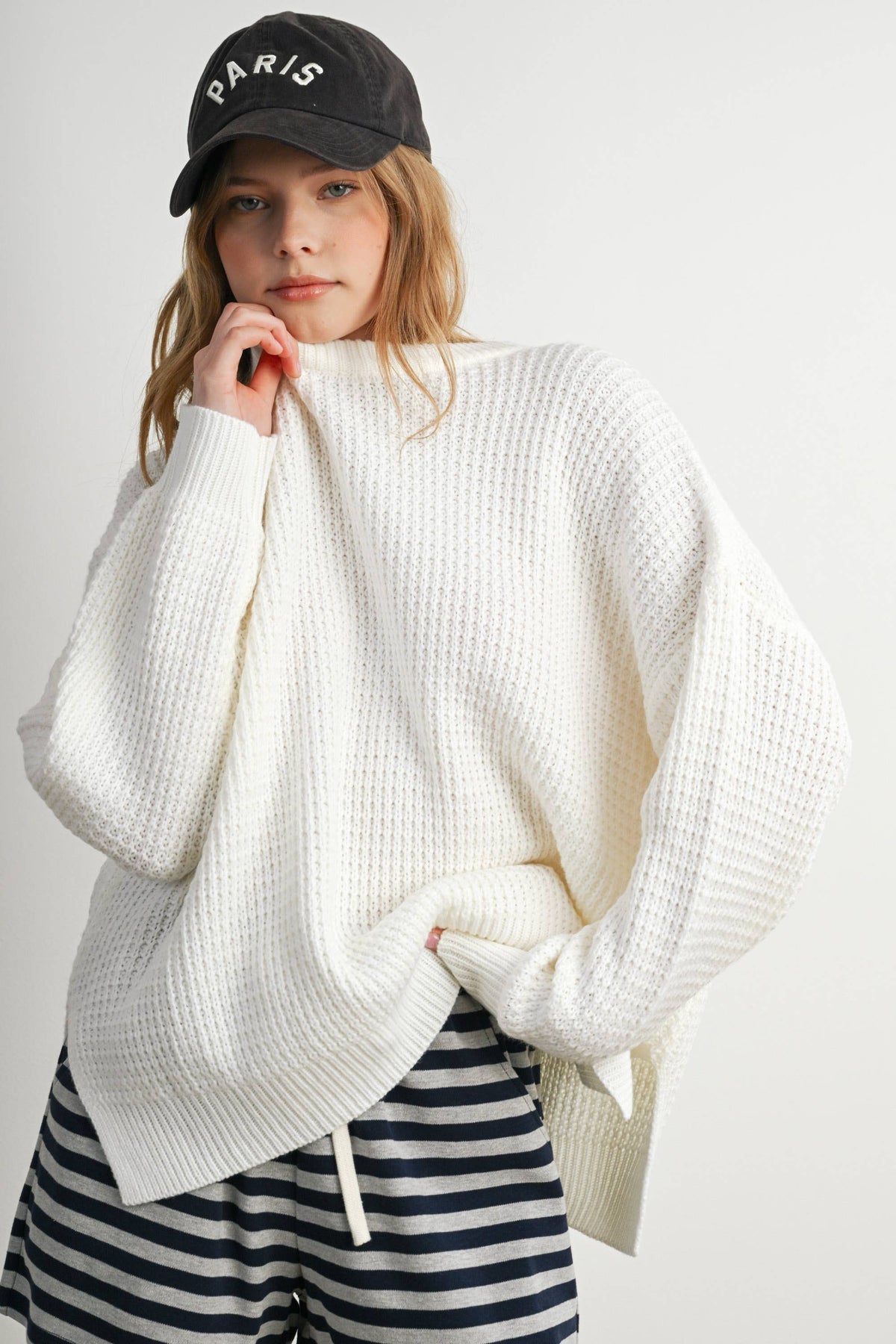 Round-Neck Classic Long Sleeve Top - BMW7782: OLIVE /