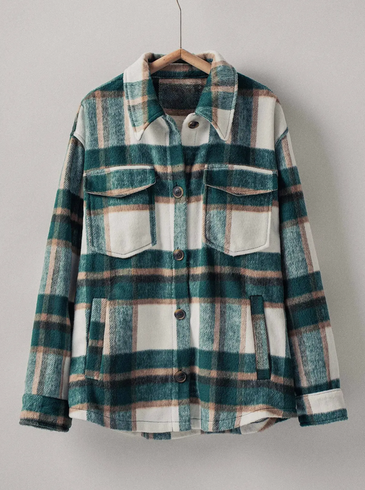 Plaid Button Down Jacket