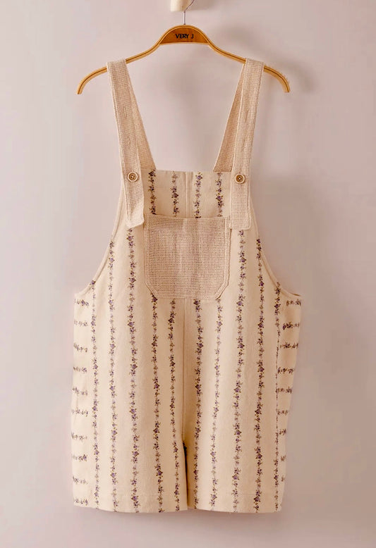 Floral Print Overalls