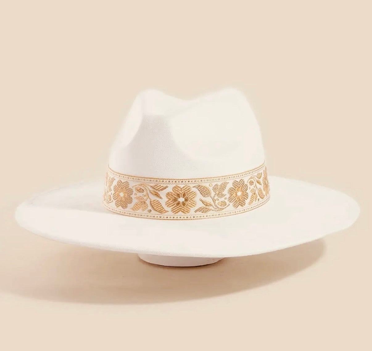 Flower Ribbon Fedora Hat