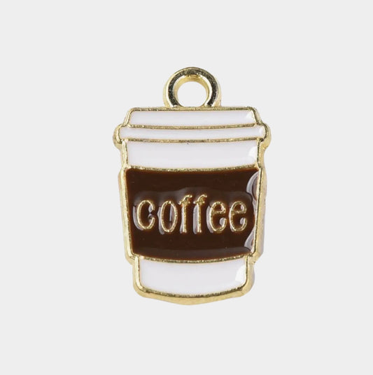 Gold Alloy Coffee Cup Charm
