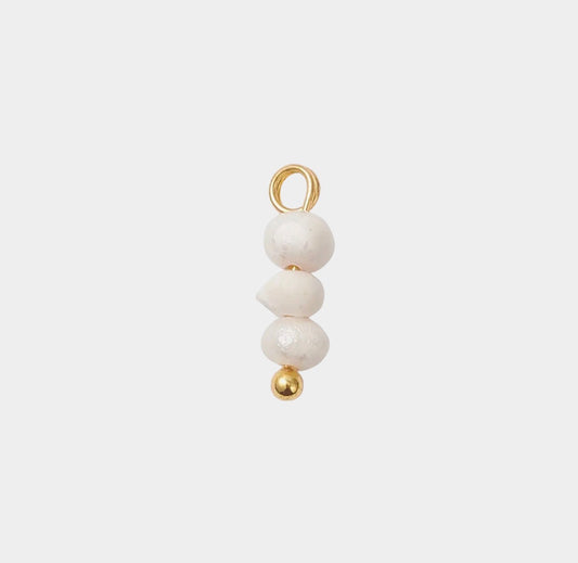 Mini Gold Triple Freshwater Pearl Charm