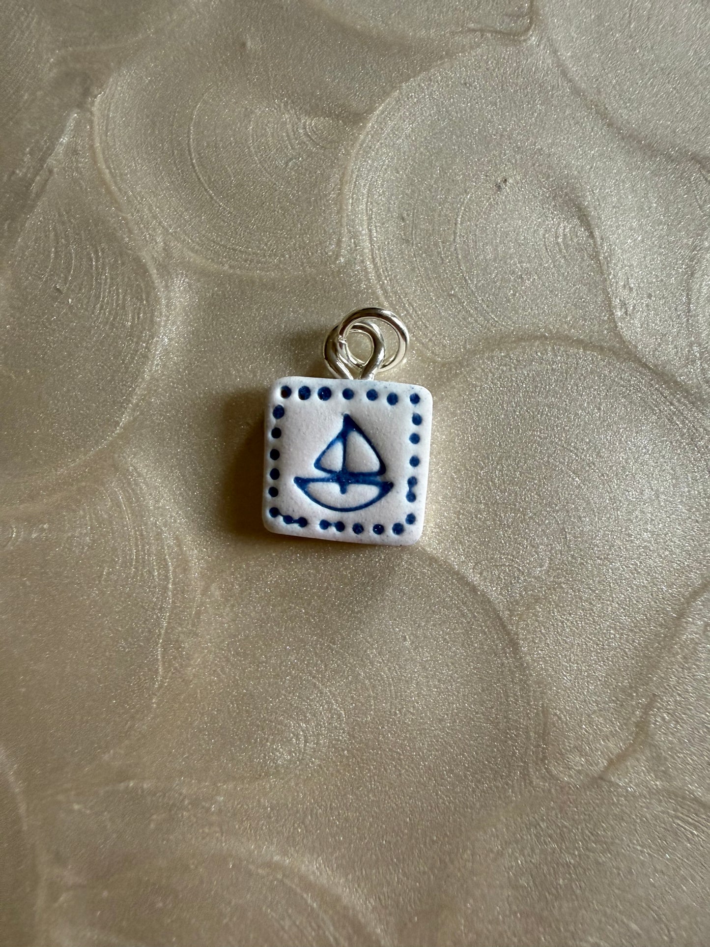 Sailboat Clay Charm
