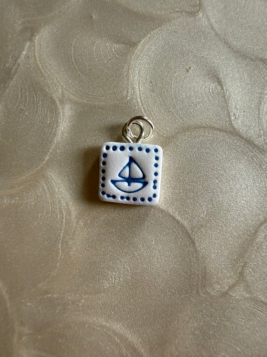 Sailboat Clay Charm