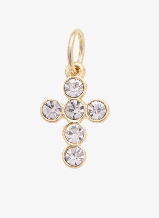 Rhinestone Cross Charm