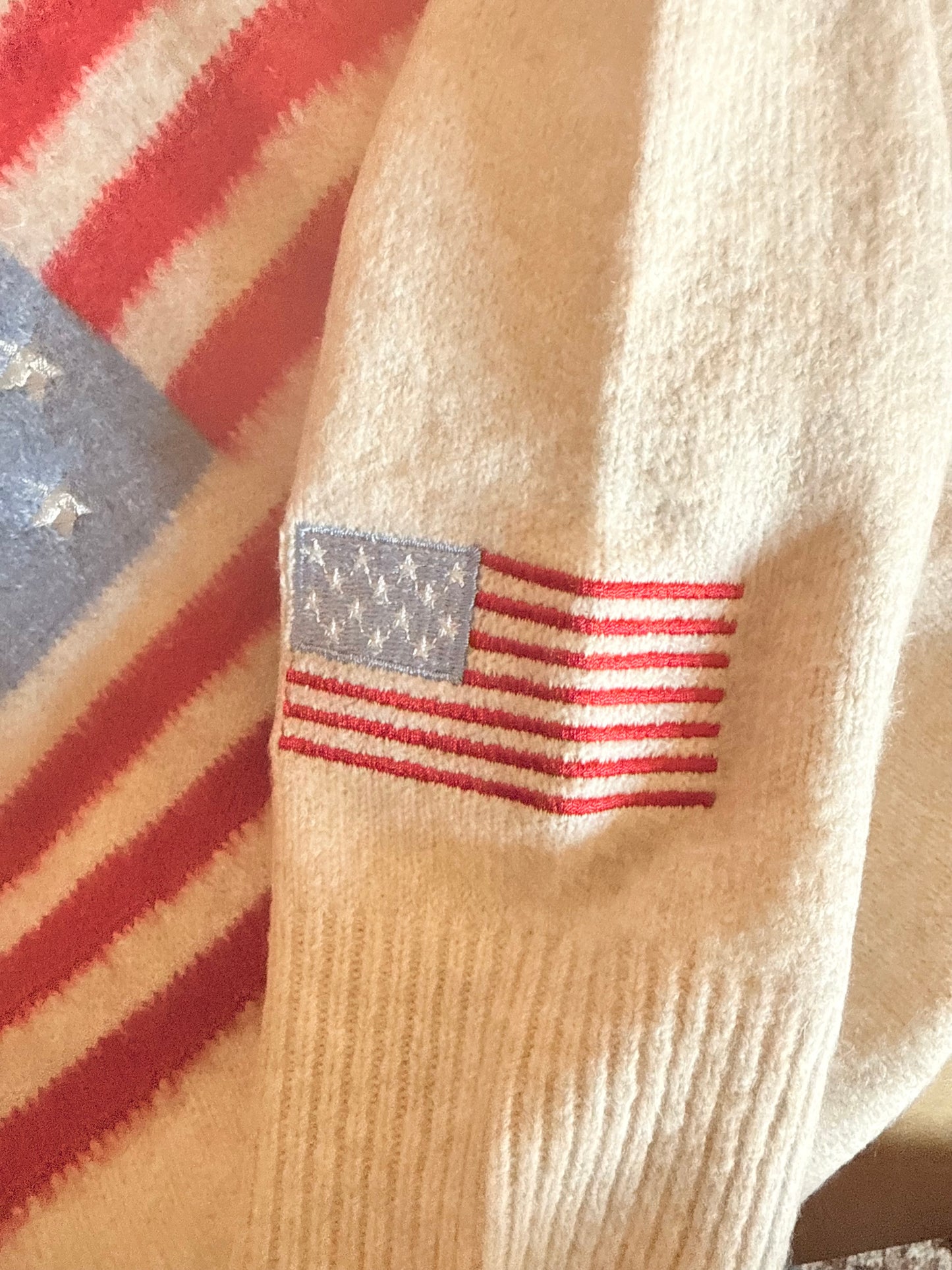 American Flag Round Neck Sweater