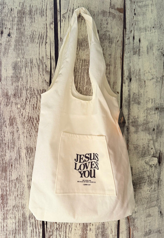 Jesus Loves You Canvas Bag
