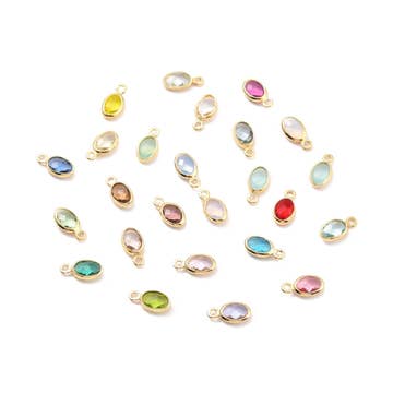 Oval Framed Glass Charms