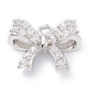 Cubic Zirconia Bow Charm